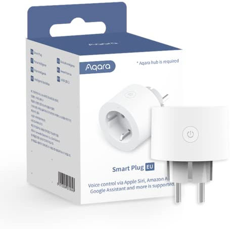 Aqara Zigbee Steckdose, Erfordert Aqara Hub, Smarte Steckdose mit Strommessung, Programmierung, Timer-Modus und Sprachsteuerung, Funktioniert mit HomeKit, Alexa, Google Assistant und SmartThings