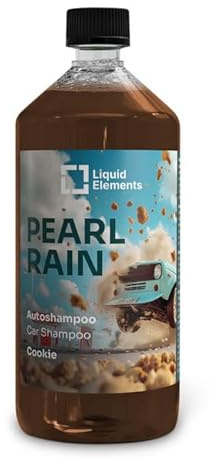 Liquid Elements Pearl Rain Autoshampoo 1L, Cookie (Keksteig), greift Wachse | Autoreiniger entfernt hartnäckige Verschmutzungen, Versiegelungen nicht an, ergiebiges Konzentrat