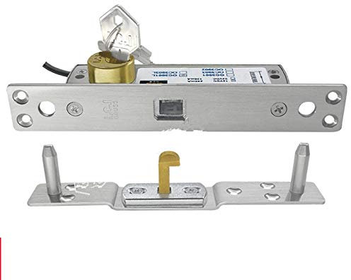 MQEIANG Fail Sicuro Multimedia cassettiera podio Serratura Elettronica Scorrevole Gancio Porta Serratura Incontro Elettrico con Power Tasto di sblocco