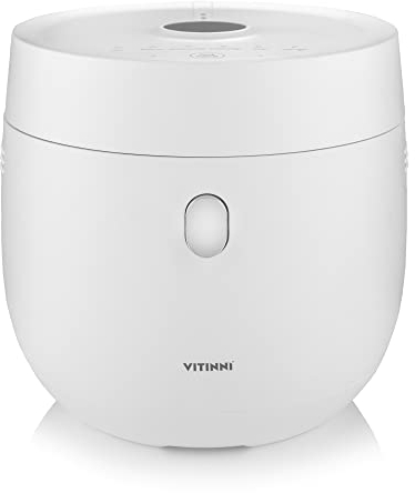 Vitinni Rice Cooker, LED Display, Touch Control, Easy Cook Rice, Non Stick, Compact Design, White, Keep Warm, 1L, Feeds 4