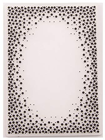 GIVBRO Punkte ovale Prägemappen Kunststoffschablone Schablone Bastelschablonen für Kartenherstellung DIY Scrapbooking Album Dekoration