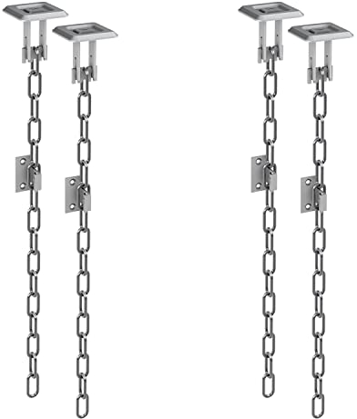 BASI | Gitterrostsicherung 2 x Paar | Kellergitter-Sicherung | Stahl | Fluchtweg-Entriegelung | 4 Stück