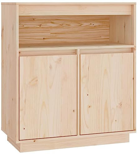 vidaXL Sideboard Schrank Anrichte Beistellschrank Kommode Mehrzweckschrank Standschrank Wohnzimmerschrank 70x34x80cm Massivholz Kiefer