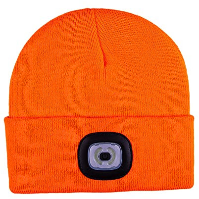 Gorro con luz LED unisex recargable por USB, para correr, senderismo, regalos para hombres, mujeres, papá