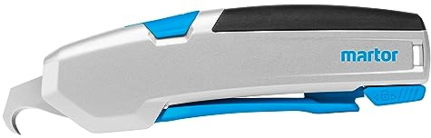 MARTOR Sicherheitsmesser Mit Klingeneinzug und Hakenklinge, SECUPRO 625, Profi Cuttermesser, Aluminium, Rechts- & Linkshänder