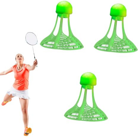 BERO LED-Federball – Stabiler Badmintonball mit Lichtern | Elastischer Badminton für Außen- und Innenplatz, Hinterhöfe, Familienspielabende, Badminton