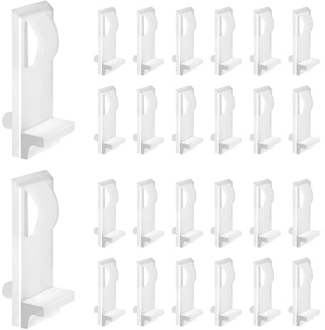 Cjueiom 30PCS Plastic Shelf Support Pegs Fit 5mm Hole & 18mm Thick Shelf, Self-Locking Bracket Clips White Cabinet Shelf Pins, Square Cabinet Shelf Clips for Furniture Kitchen Bookcase Closet Shelf