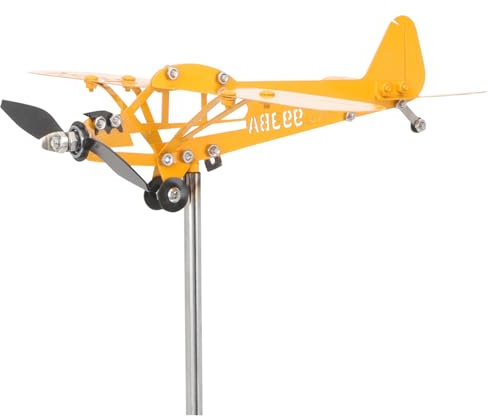 BESPORTBLE Gartendekoration Flugzeug Wind Metall Wetterfahne Outdoor Eisen Kunst Whirligig Windmühle Elegante Yard Decor
