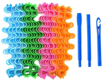 Rulos Para El Pelo Rizadores de pelo suaves sin calor DIY, rizos de ondas mágicas, rodillos, accesorios for el cabello, barra permanente for rizar, sin calor, herramientas for el cabello Rulos Flexibl