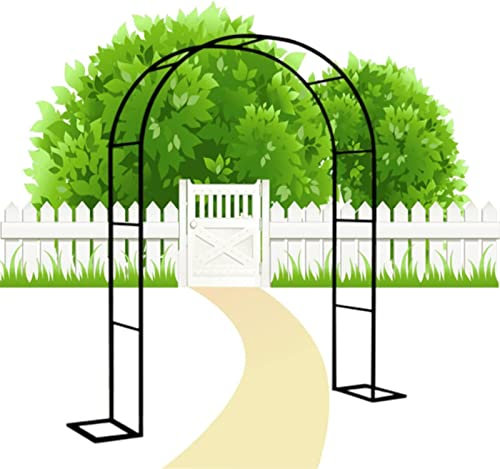 WJMTXAZH Arche Jardin Aluminium Largeur, Arche À Rosiers Métal, Filet À Plantes Grimpantes, Filet de Treillis, pour Récolte de Concombres, Légume, Vignes, Plantes Grimpantes,180x220x40CM