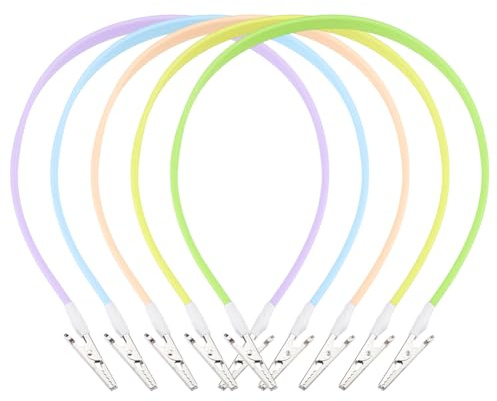 GORGECRAFT 5 clip in silicone per contenere bavaglini dentali pinze di fissaggio per tovaglioli da dentista colorati cordino per il collo asciugamano grembiule bavaglini per adulti anziani cucina