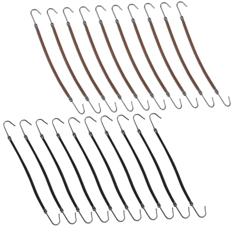 CANIGHT Ganchos para de Caballo 20 Unidades Elásticos para El Pelo con Doble Punta para Mujeres Y Niñas
