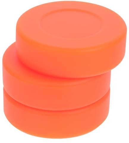 MUSISALY 3stücke Puck Für Eishockey Orange Spielhockey-Pucks Hockey-spielpuck Für Floorhockey-spielpucks Outdoor-sportzubehör Für Erwachsene