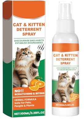 Generisch Katzenschreck-Spray, Katzenschutz-Spray für Möbel & Pflanzen, Effektiv für Katzenverhaltens-Training, 100ml