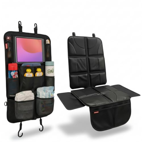 HerzensKind Rückenlehnenorganizer mit Sitzschoner fürs Auto mit Kindersitz (Bundle 1)