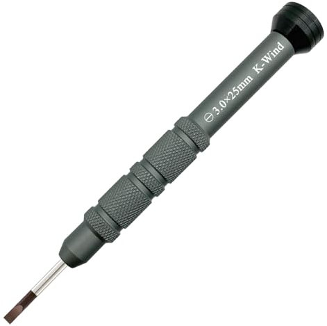 Flathead Screwdriver 3mm, Small Slotted Screwdriver 3mm Flat Head, Magnetic, Lightweight, S2 High Alloy Steel Flat Blade, Smooth Turning Cap