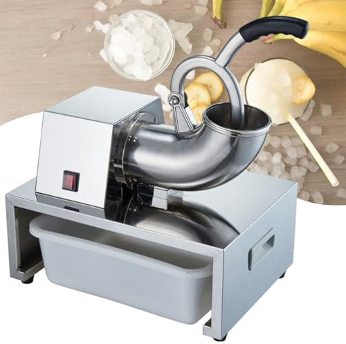 Macchina per la rasatura del ghiaccio commerciale, struttura resistente in acciaio inossidabile con custodia in acrilico, ideale per bar, ristoranti e uso domestico