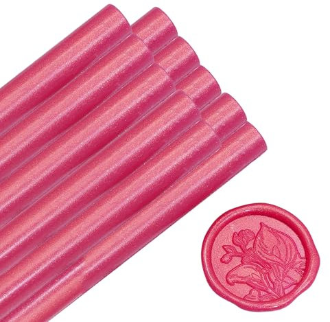 Ychostamp Wachsstab – 10 Siegelwachse, Klebepistolen-Sticks, Schmelzkleber für Siegelstempel, Einladungen, Umschlagsiegelungen (violettes Siegelwachs)
