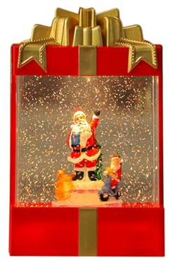 Luces de nieve de Navidad musicales de Navidad Caja de luces de nieve arco dorado para jardín de infantes Decoración de Navidad Luces de nieve de Navidad