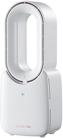 Wdbild Petit ventilateur portable sans pales 30 cm avec 5 couleurs pour contrôle tactile, lumière LED, silencieux, petit ventilateur de table, chambre à coucher, bureau