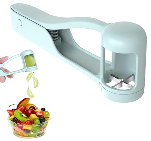 Taglia Uva Affettatrice per Uva Taglia Uva Bambini per Pomodori Fragole Frutta e Verdura (Verde)