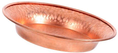 VICASKY Ciotola Decorativa Buddista in Rame Tibetano Martellato a Mano 11,5 Cm per Offerte D’acqua, Piatto per Salse e Gioielli, Accessorio Rituale per Meditazione e Arredamento Casa