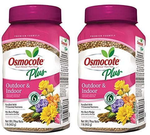 Osmocote Plus Outdoor and Indoor Smart-Release Plant Food, 1-Pound (Plant Fertilizer) - Pack of 2