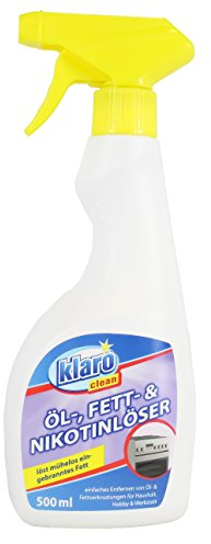 Klaro Clean Öl-Fett und Nikotinlöser als Fettlöser Ölentferner Backofenreiniger Grillreiniger Universalreiniger 500ml