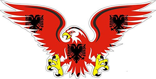 Akachafactory Aufkleber Vinyl Adler Albanien Flagge Albanien