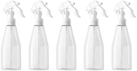 5 x Sprühflasche, 200 ml, ultrafeine Kunststoff-Dosierflasche, transparente Kunststoff-Flasche.