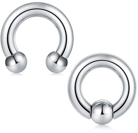 AceFun PA ring piercing internt gängade cirkulära stänger hästsko våraction intimo piercing fängslande pärlring CBR 2G 4G 6G 8G 316L kirurgiskt stål kroppspiercing smyckesset, Rostfritt stål