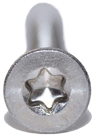Senkschrauben mit Innensechsrund M6X60/60 TX30 25 Stück ISO 14581 A2 Edelstahl rostfrei Senkkopfschraube