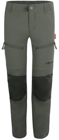 Trollkids Kids Nordfjord zip-off byxor, Clay Green, 128