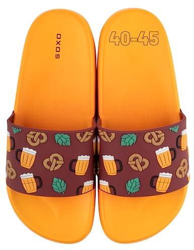 soxo Beer Sliders Mens Flip Flops Men Slides Man's Flip Flop Man Flipflops 6-7.5 Beers