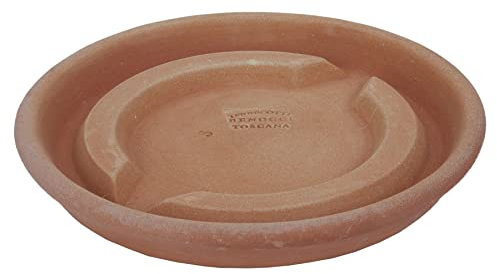 STONE art & more Sottovaso rotondo in terracotta, diametro 19,5 cm, resistente al gelo