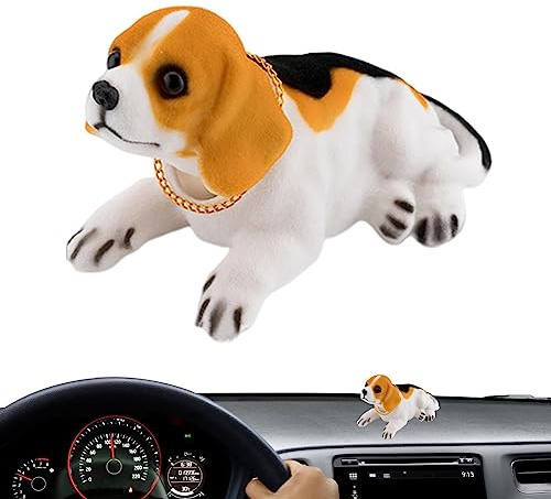 Zankie Car Nodding Dog Doll - Nodding Dog Ornament for Dashboard | Car Dashboard Bobble Head Dog Decoration for Bedroom Car Dashboard Desk Decoration