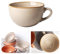 IGTOPS Taza de café grande, 700 ml, gran cuenco para sopa con asa, taza de café XXL, taza de té de cerámica (caqui)