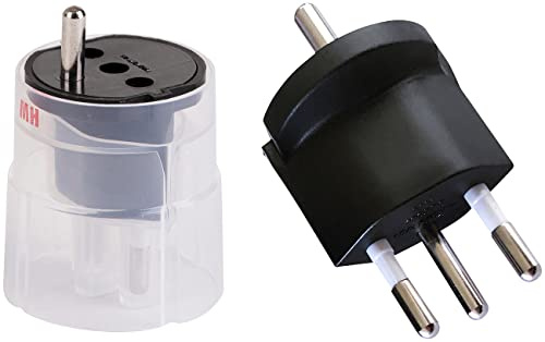 revolt Adapter: Fixadapter Typ 12, für Schutzkontakt-Stecker, 3-polig, schwarz (Deutschland)