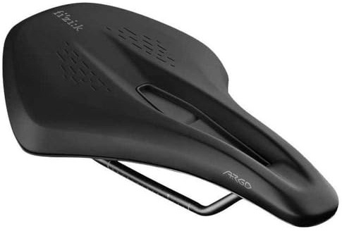 Fizik Terra Argo X3 Road Bike Saddle, Carbon Reinforced Shell with Kium Rails, 140mm Width, Black