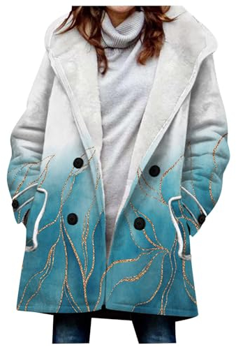 KONG JIMFAN Pullover & Strickjacken Für Damen Hundepullover Daunenjacke Damen Leicht Kinderweste Jacke Damen Imprägnierspray Jacke Windjacke Damen Hoodie Blau Damen Übergangsjacke Damen(Cyan,S)