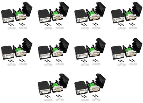 BLASHRD DB9 Lötfreier Steckverbinder RS232 D-SUB Serial to 9-Pin Port Terminal Stecker Buchse Adapter mit Case (10 Stück-Stecker+10 Stück-Buchse)