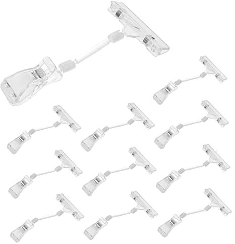 HOODANCOS 10 Pièces Clips Pivotants Pour Étiquettes De Prix Multifonctions Pour Marchandises Et Affichage