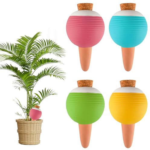 Bevattningskulor, 4 stycken automatiska bevattningskulor, växtbevattningskulor, vattendispenser för växter, doserade bevattningsväxter och blommor, självbevattnande bollar