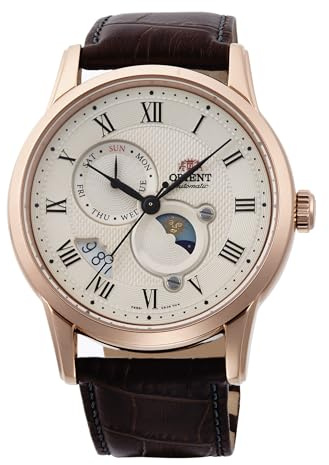 Orient Classic Sun & Moon AK00 Herren-Armbanduhr, automatisch, manuell aufziehbar, elegant