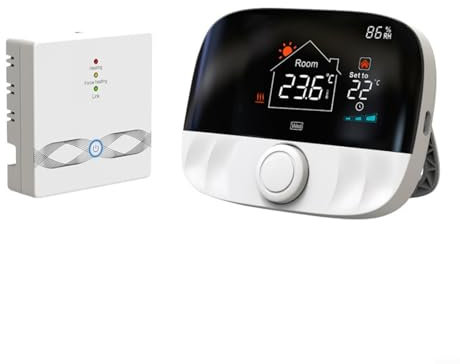 Temperature Control for Gas Boilers, for Tuya-RF Wireless Weekly Programmable Thermostat with Remote Access, Smart Thermostat, Voice Control, Without Wi-Fi