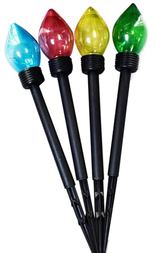 Illuminazione per percorso esterno, illuminazione per sentiero di Natale | 4X Lampada di ricarica solare Pathway Christmas Light - 8 modalità di illuminazione luce ambientale decorazione impermeabile