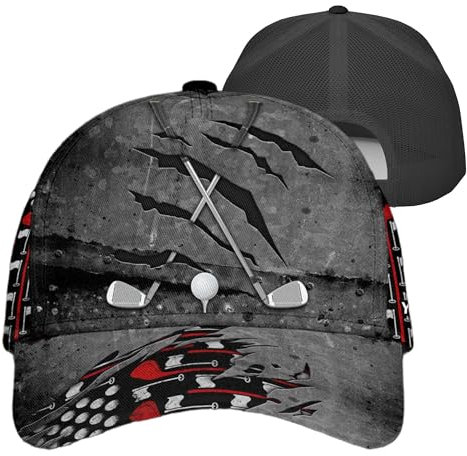 Kappen Golfschläger Und Flaggenstock Schildkappe Vintage Kappe Baseball Cool Docker Cap Für Tennis Golf Outdoor-Aktivitäten