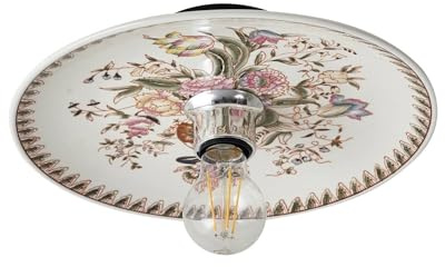 Lucande Wandleuchte, Wandlampe Innen Faelira (Retro Vintage Antik) aus Keramik (1 flammig E27) - Wandstrahler Wandbeleuchtung Schlafzimmer/Wohnzimmer Wohnzimmerleuchte