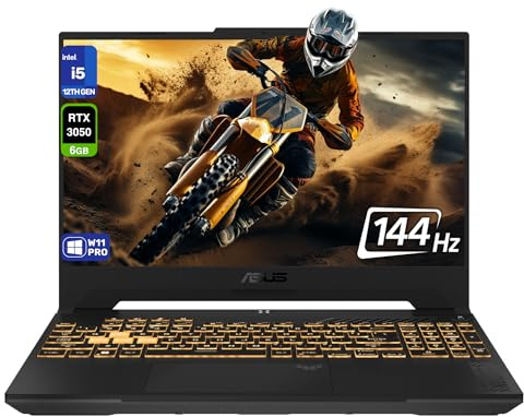 ASUS TUF F15 Gaming Laptop, Intel i5-12500H, 32 GB DDR4 RAM, 1 TB PCle SSD, 15.6 FHD (1920x1080) 144Hz Display, Nvidia G-Force RTX 3050, 1-Zone RGB Keyboard, W11 Pro, Mecha Gray