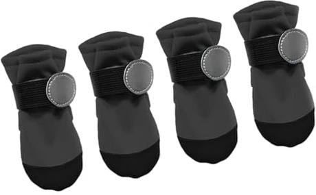 HINAYOSAN Hundeschuhe, rutschfeste Sohlen, reflektierend, Pfotenschutz für kleine Hunde, Outdoor-Wanderausrüstung, bequeme Hundeschuhe zum Wandern, 4 Stück